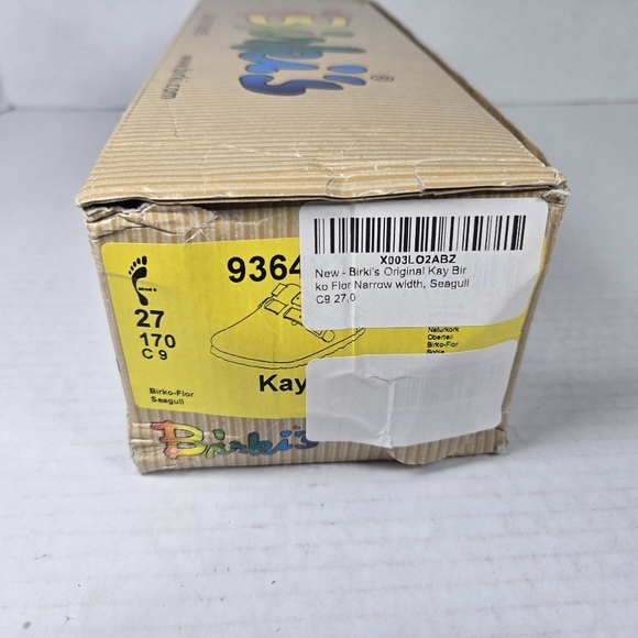 Birkenstock Birki's Unisex Kids Kay Birko Flor Seagull Slingback Clog Sz EU27 C9 - Picture 10 of 10